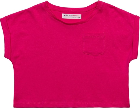 Różowa bluzka dziecięca Minoti dla dziewczynek z bawełny