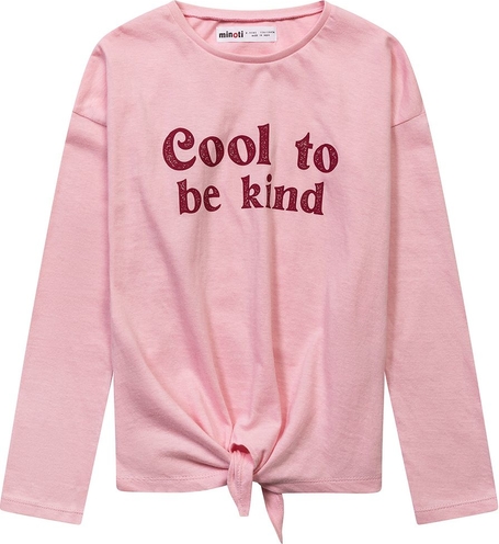 Różowa bluzka dziecięca Minoti z bawełny dla dziewczynek