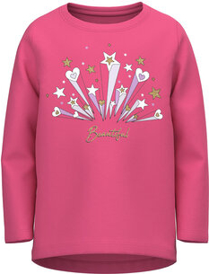 Różowa bluzka dziecięca Name it dla dziewczynek