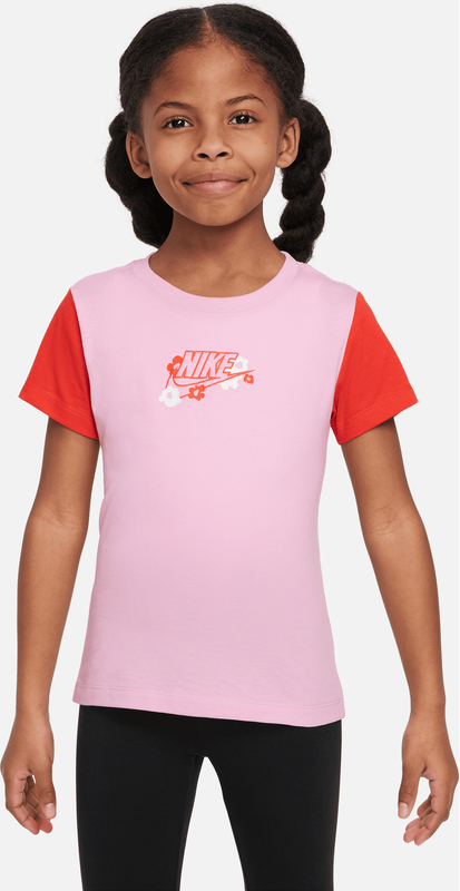 Różowa bluzka dziecięca Nike z bawełny
