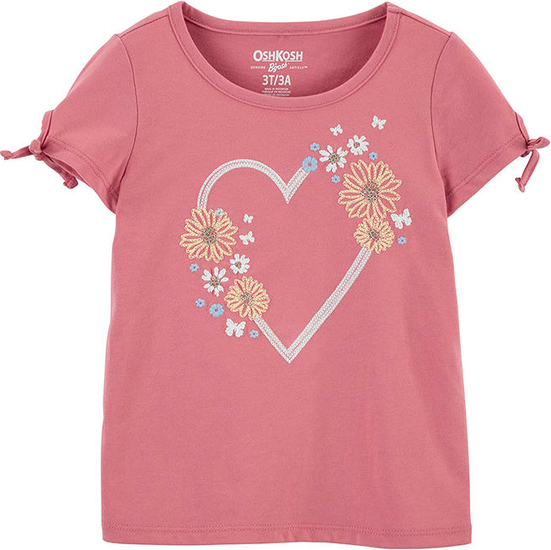 Różowa bluzka dziecięca OshKosh dla dziewczynek