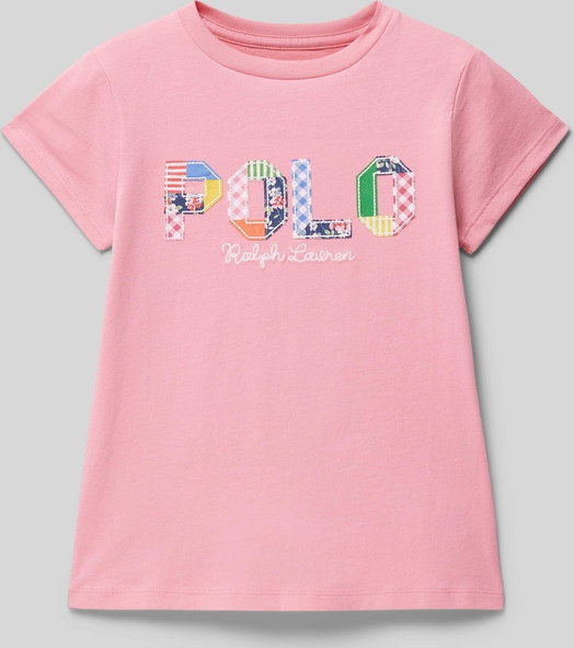 Różowa bluzka dziecięca POLO RALPH LAUREN dla dziewczynek