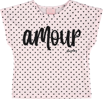 Różowa bluzka dziecięca Quimby dla dziewczynek