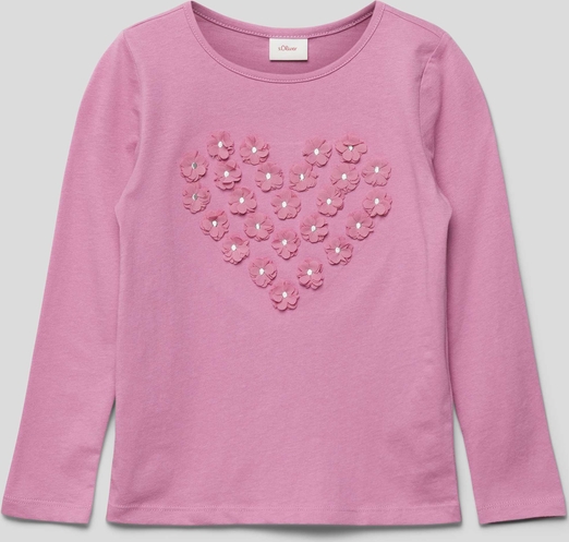 Różowa bluzka dziecięca S.Oliver z bawełny