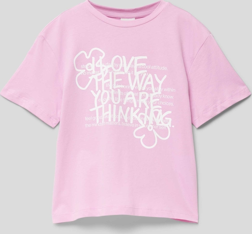 Różowa bluzka dziecięca S.Oliver z bawełny