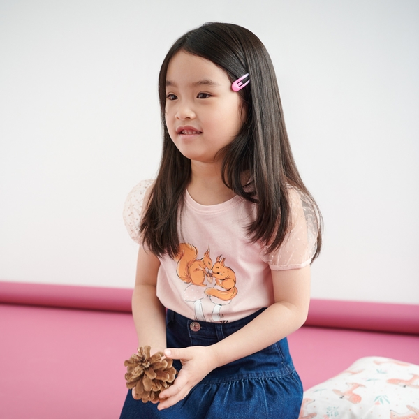 Różowa bluzka dziecięca Sinsay dla dziewczynek