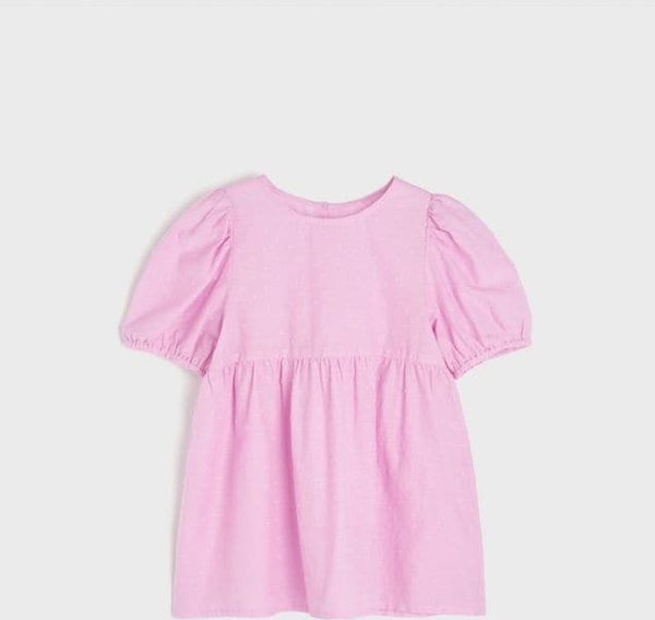 Różowa bluzka dziecięca Sinsay z krótkim rękawem