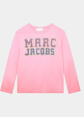Różowa bluzka dziecięca The Marc Jacobs dla dziewczynek z długim rękawem