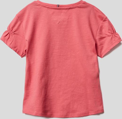 Różowa bluzka dziecięca Tommy Hilfiger z bawełny