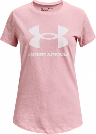 Różowa bluzka dziecięca Under Armour z bawełny