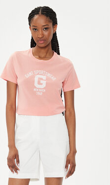Różowa bluzka Gant w młodzieżowym stylu