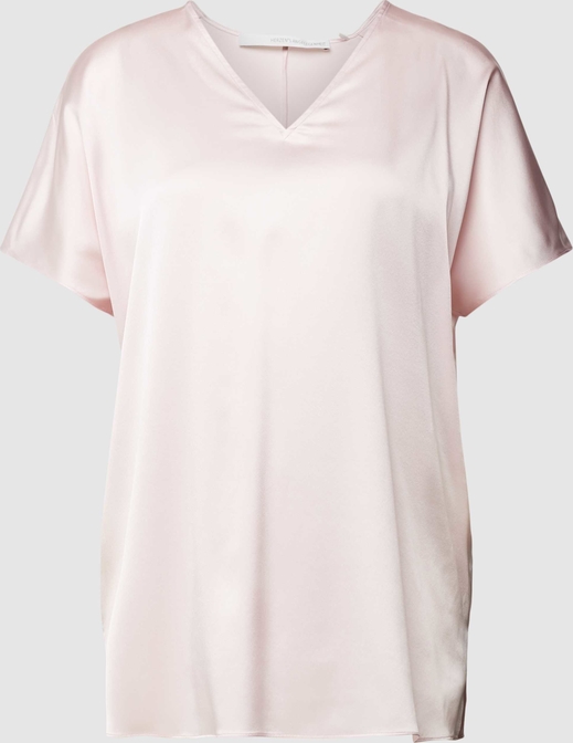 Różowa bluzka Herzensangelegenheit z jedwabiu