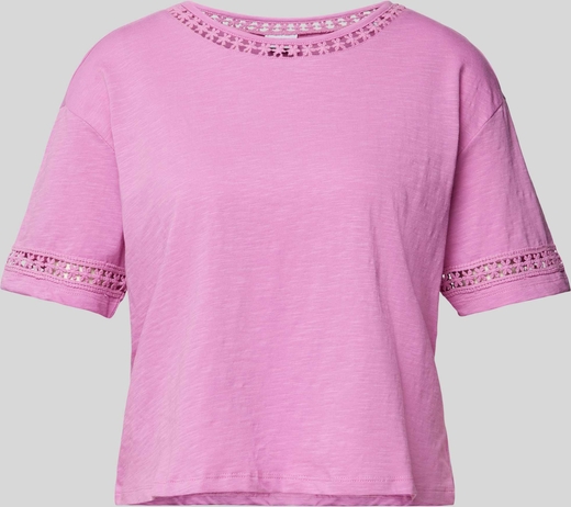 Różowa bluzka Jake*s z bawełny z okrągłym dekoltem