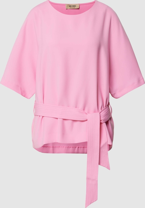Różowa bluzka Mos Mosh z krótkim rękawem
