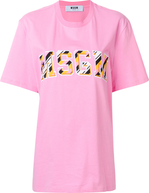 Różowa bluzka MSGM z bawełny w młodzieżowym stylu
