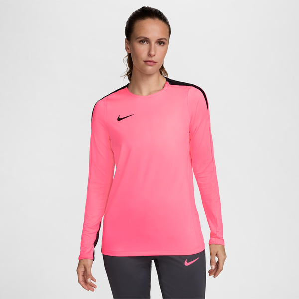 Różowa bluzka Nike w sportowym stylu z okrągłym dekoltem