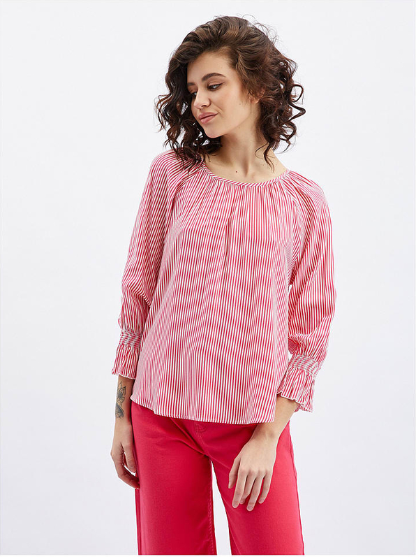 Różowa bluzka ORSAY z długim rękawem w stylu casual