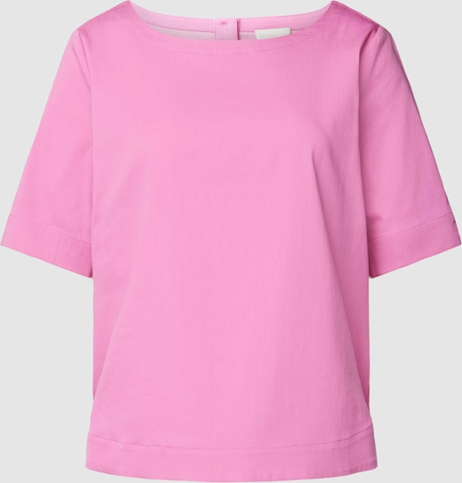 Różowa bluzka Peek&Cloppenburg w stylu casual z okrągłym dekoltem