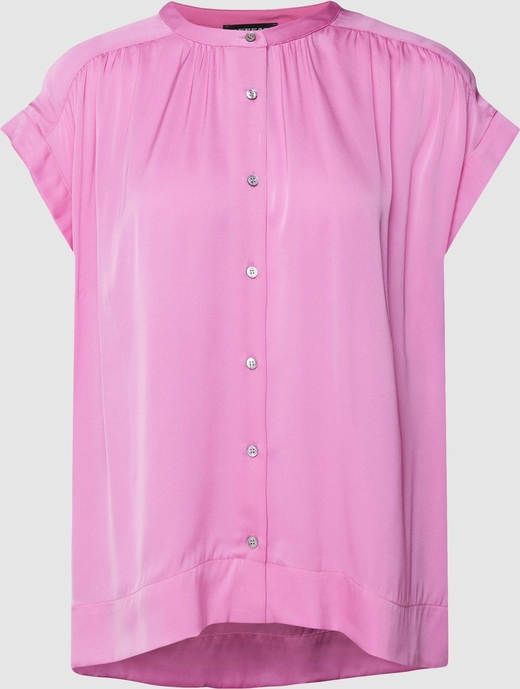 Różowa bluzka Repeat z okrągłym dekoltem w stylu casual