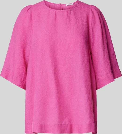 Różowa bluzka Seidensticker w stylu casual z krótkim rękawem