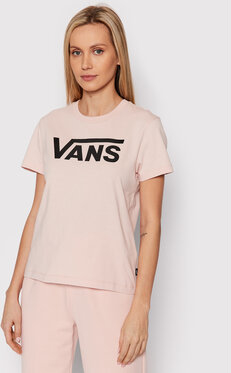 Różowa bluzka Vans z okrągłym dekoltem