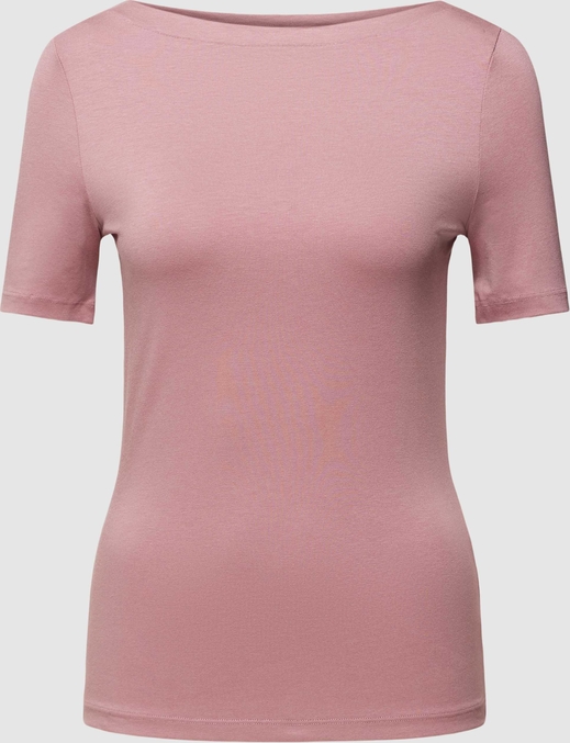 Różowa bluzka Vero Moda w stylu casual z krótkim rękawem