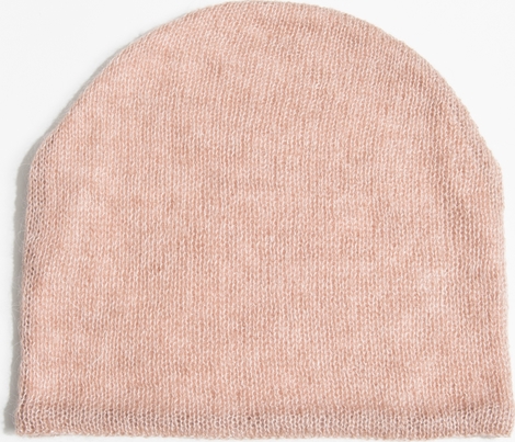 Różowa czapka Simple z moheru