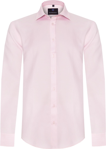 Różowa koszula Di Selentino z tkaniny z klasycznym kołnierzykiem