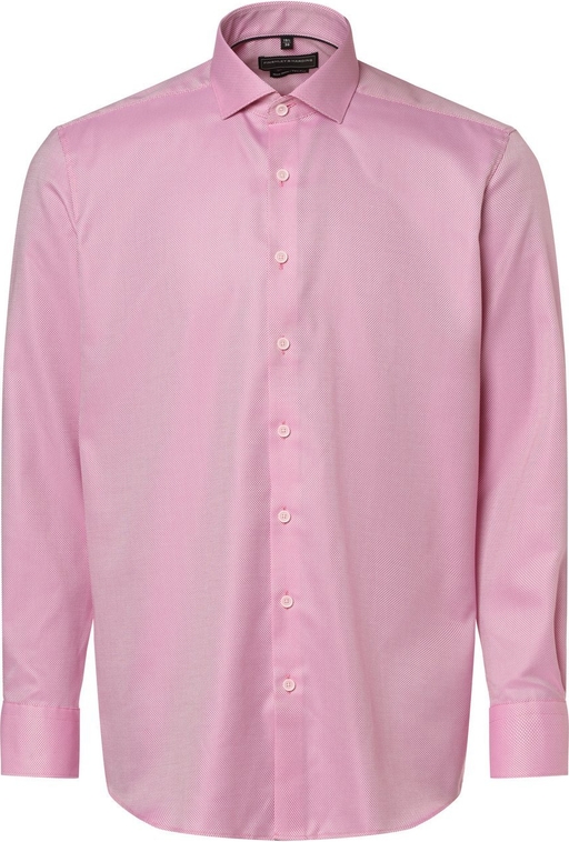 Różowa koszula Finshley & Harding z tkaniny
