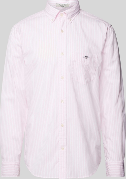 Różowa koszula Gant z klasycznym kołnierzykiem z bawełny w stylu casual