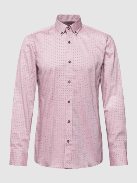 Różowa koszula Hugo Boss w stylu casual z bawełny