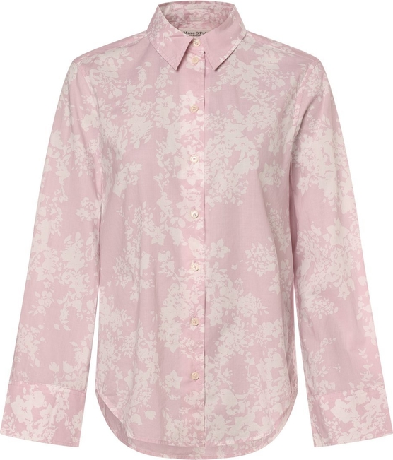 Różowa koszula Marc O'Polo z bawełny w stylu casual