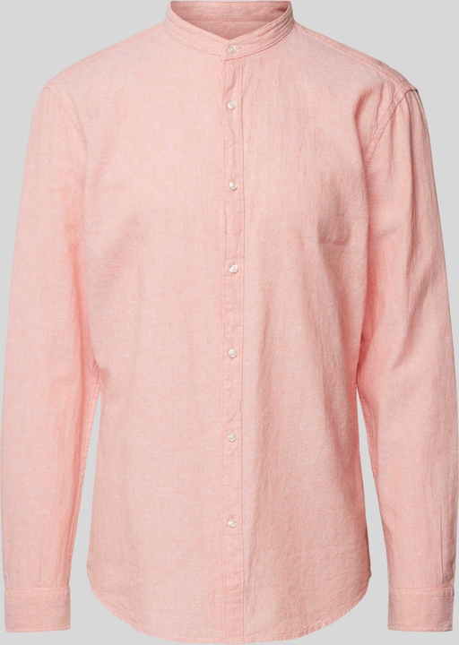 Różowa koszula McNeal w stylu casual ze stójką