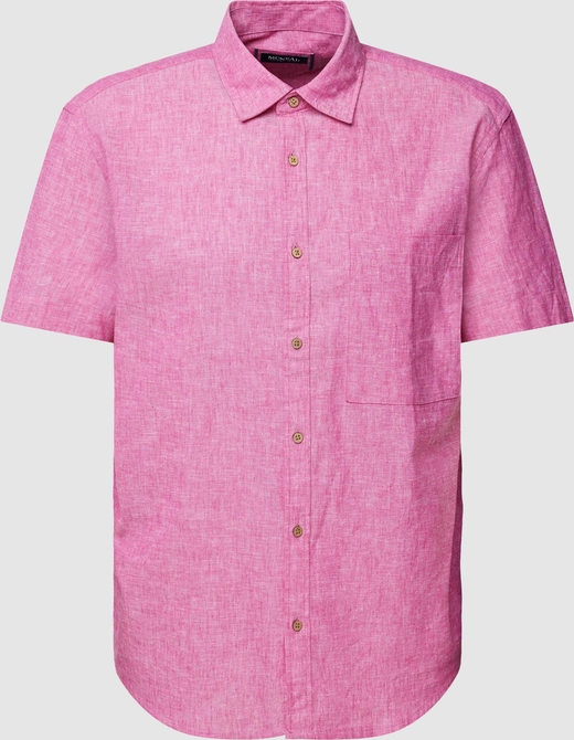 Różowa koszula McNeal z bawełny z krótkim rękawem