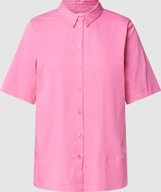 Różowa koszula Peek&Cloppenburg z kołnierzykiem w stylu casual