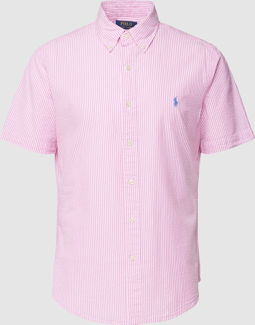 Różowa koszula POLO RALPH LAUREN w stylu casual
