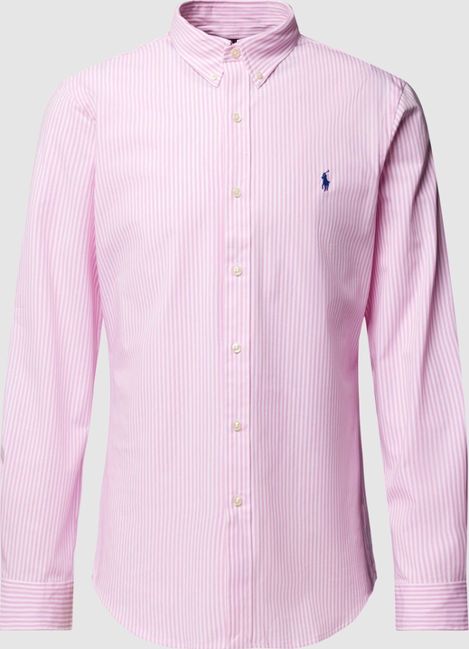 Różowa koszula POLO RALPH LAUREN z bawełny