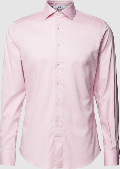 Różowa koszula PROFUOMO z bawełny