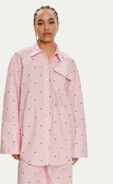 Różowa koszula Rotate w stylu casual