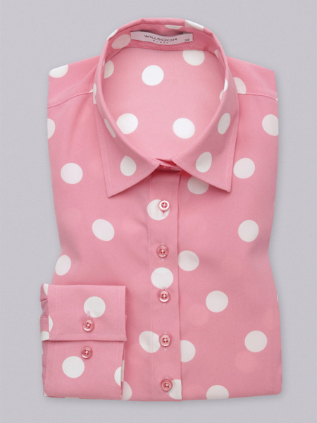 Różowa koszula Willsoor w stylu casual