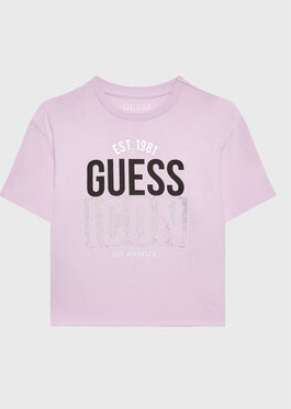 Różowa koszulka dziecięca Guess dla chłopców