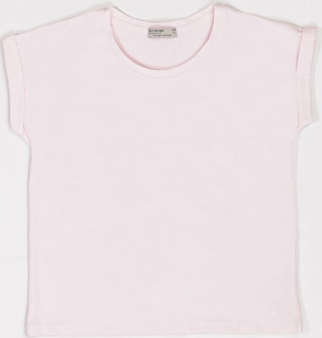 Różowa koszulka dziecięca Multu z krótkim rękawem