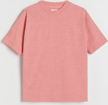 Różowa koszulka dziecięca Reserved z bawełny