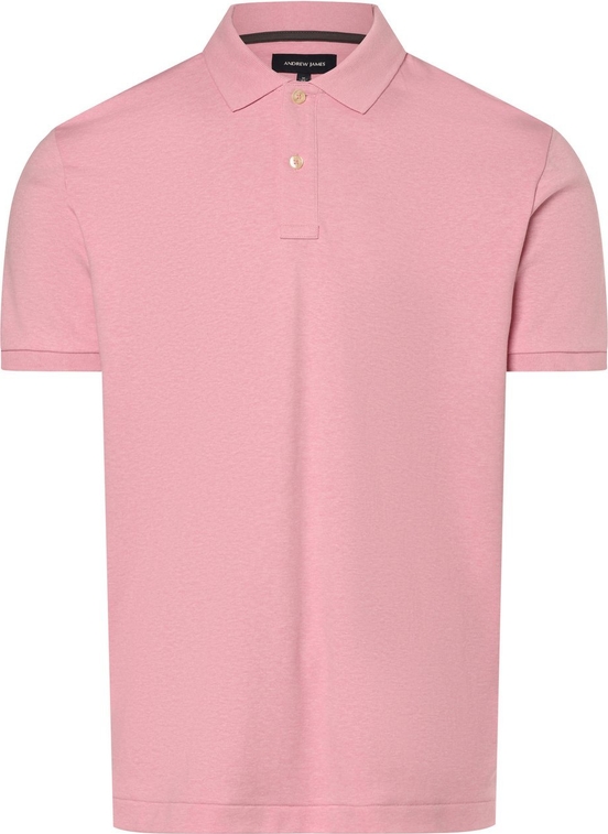 Różowa koszulka polo Andrew James w stylu casual