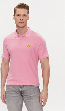 Różowa koszulka polo Brave Soul w stylu casual z krótkim rękawem