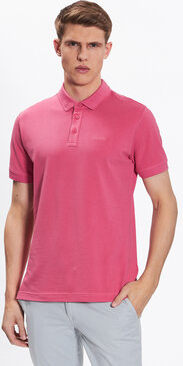Różowa koszulka polo Joop! z krótkim rękawem