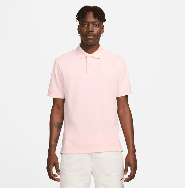 Różowa koszulka polo Nike z krótkim rękawem w stylu casual