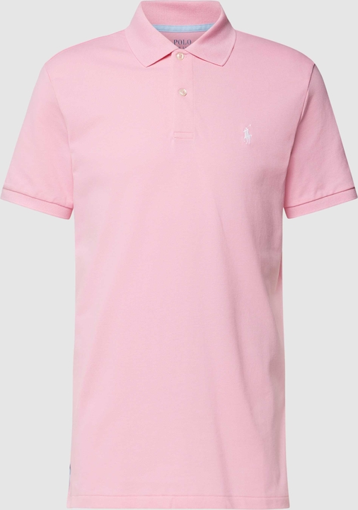 Różowa koszulka polo POLO RALPH LAUREN z bawełny