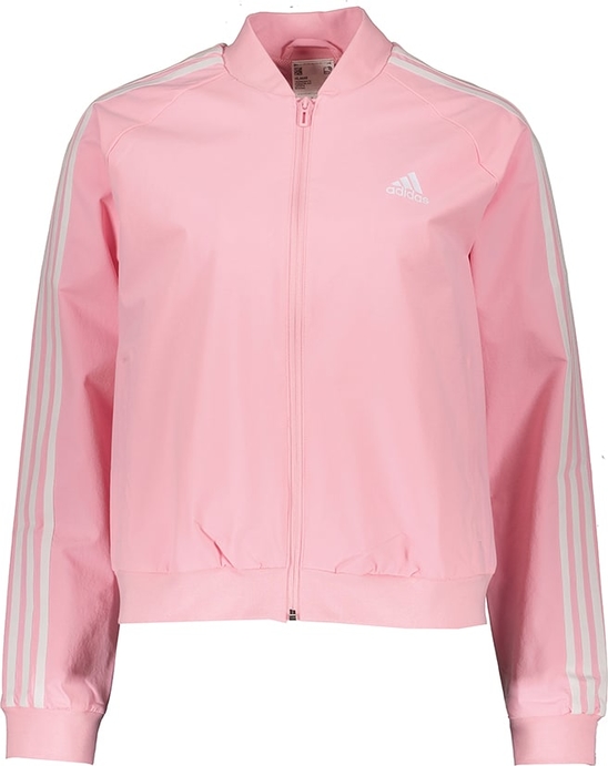 Różowa kurtka Adidas w stylu casual wiatrówki krótka