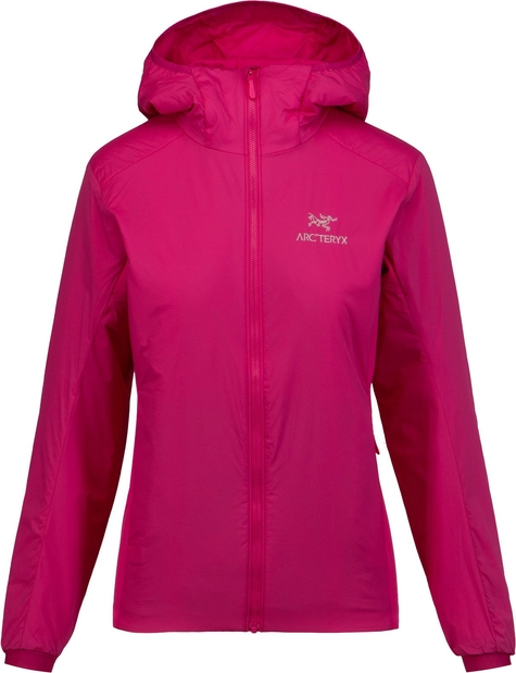 Różowa kurtka Arcteryx w sportowym stylu z tkaniny